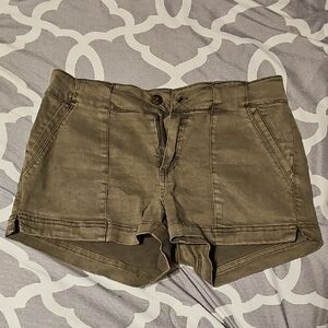 BKE Olive Cargo Shorts for Women